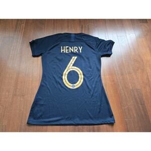 Nike France Thierry Henry 2019-20 Women's Home Jersey - Navy Size Large